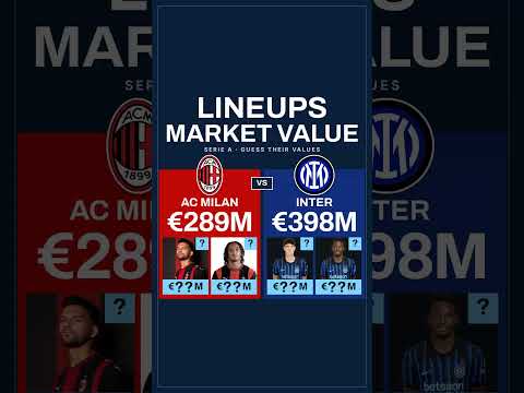 Milan vs Inter Lineups Value