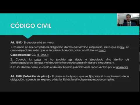 REQUERIMIENTO AL DEUDOR PARA CONSTITUIR EN MORA - YouTube