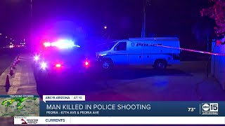 Man killed during Peoria police shooting Friday