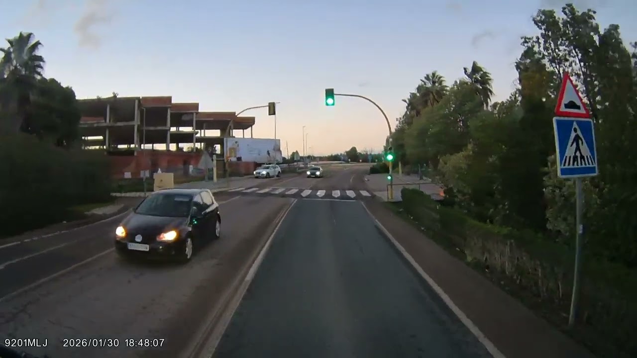 Road A8001, A8006, La Rinconada, Alcalá del Río, A city in Spain, 6:43 pm, 30.01.2026