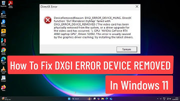 How to Fix DXGI ERROR DEVICE REMOVED in Windows 11 | Easy Graphics Error Solution