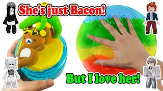 Slime Storytime Roblox | Two rich girls fight over the hot guy but he picks the Bacon girl
