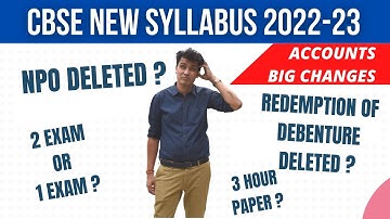 CBSE Class 12 Syllabus 2022-23 | Big Changes in Accounts | Deleted Chapters