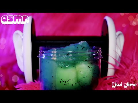 ASMR Cute & Tingly Kiwi Slime | Whispering 🥝✨