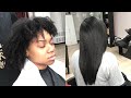 EASY SILK PRESS ON NATURAL CURLY HAIR | BONE STRAIGHT BLOW OUT 2020