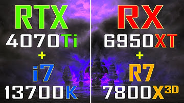 RTX 4070Ti + INTEL i7 13700K vs RX 6950XT + RYZEN 7 7800X3D || PC GAMES TEST ||