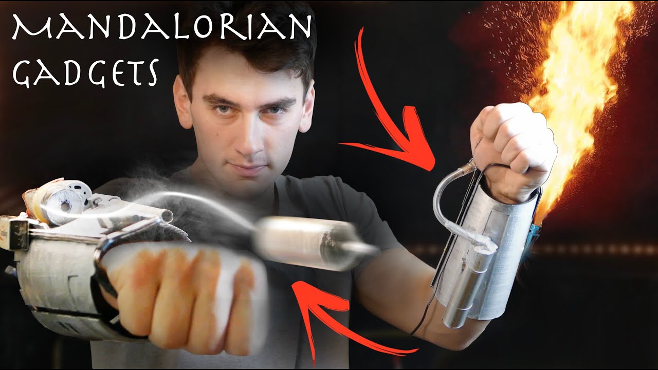 ⁣Make Working Mandalorian Flamethrower/Grappling Hook Gauntlets