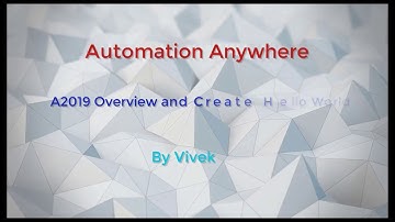 A2019 : Overview And Create HelloWorld BOT