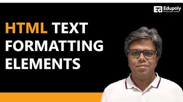 4. HTML Text Formatting Elements