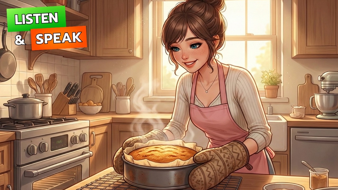 Baking a Cake at Home | Real-Life English Story | English Listening Skills - Speaking Skills