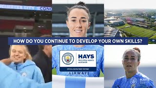 How do Manchester City players Lucy Bronze and Esme Morgan develop their own skills? screenshot 5