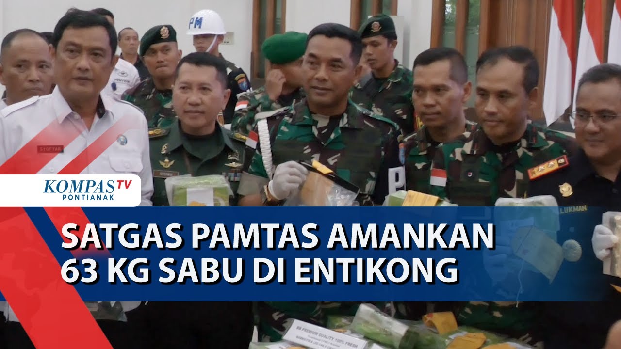 Satgas Pamtas RI Malaysia Gagalkan Penyelundupan 63 Kg Sabu di Entikong Sanggau