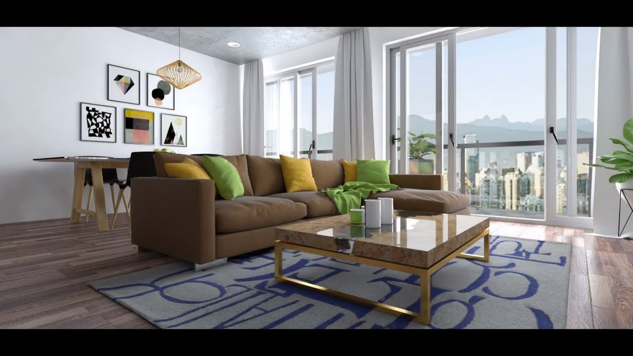 Sketchup Interior Design ( Apartment) Vray 3.4 YouTube