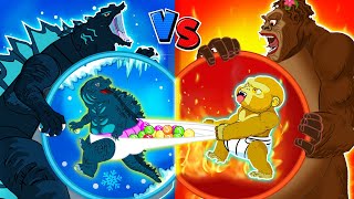 POOR BABY GODZILLA vs KONG LIFE: HOT Kong vs COLD Godzilla | So Sad Story But Happy Ending Animation