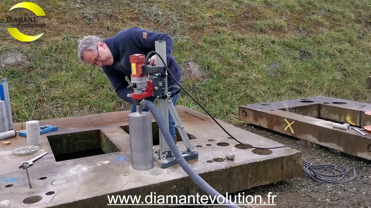 Carotteuse à sec pour percer le béton fortement armé Ø 162 mm avec — free download