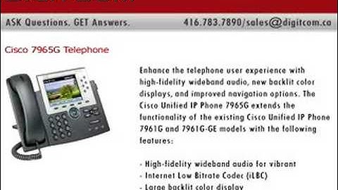 Cisco 7965G Telephone, Digitcom.ca Telephone Systems VoIP
