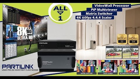 8K Multiviewer Videowall Processor Partilink at ISE - 4K60 Outputs