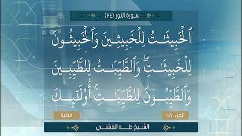 سورة النور 19 الى 38 ـــ طه الفشنى
