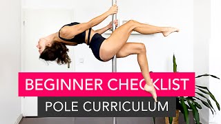 Pole Dance Curriculum - Beginner Checklist Moves & Combos