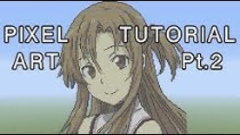 Minecraft Pixel Art Tutorial - Asuna (part 2)