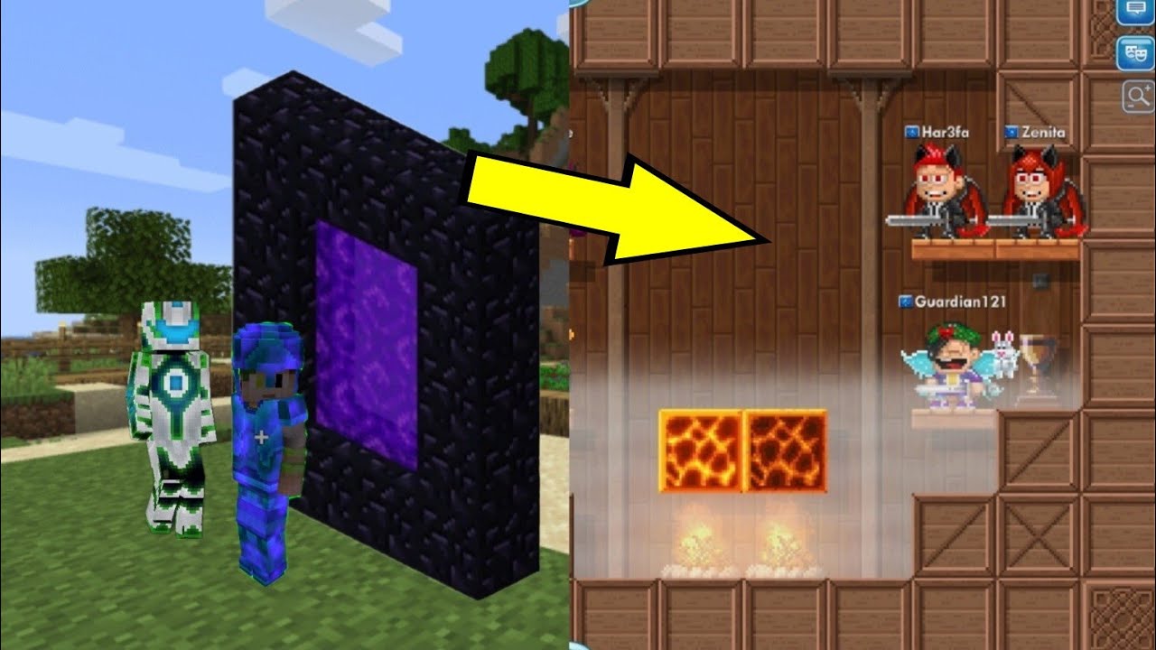 Мы нашли древний портал в pixel world в Планет Крафт