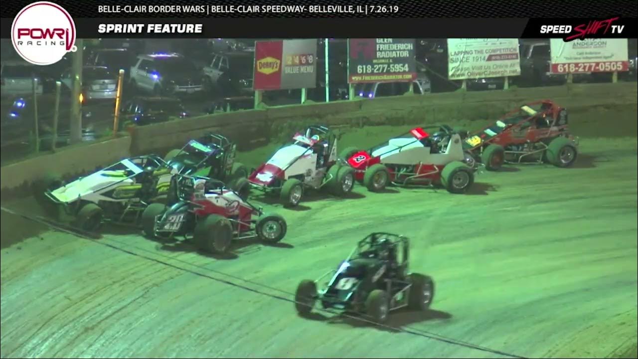 7.26.19 POWRi WAR Sprint Car League at BelleClair Speedway YouTube