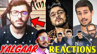 CarryMinati - YALGAAR Song Reactions - Raftaar, Round2hell, Dhruv Rathee, Kunal Kamra, BYN, Saiman |