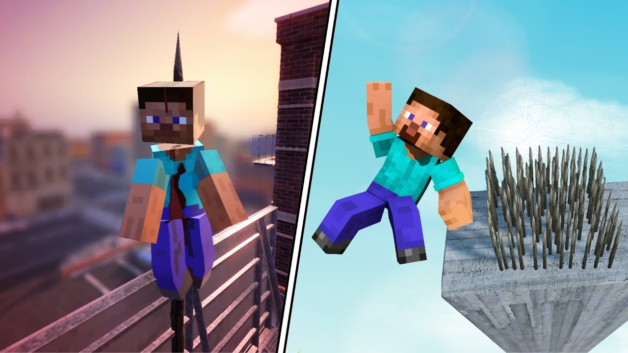 Minecraft NPC Ragdoll Physics Compilation #2 | Overgrowth - YouTube