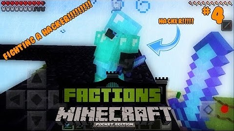FIGHTING A HACKER!!!!! - Op Factions MCPE (CosmicPE) #4