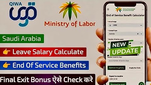 End of service benifit kaise check kare | how to check bonus | final exit bonus
