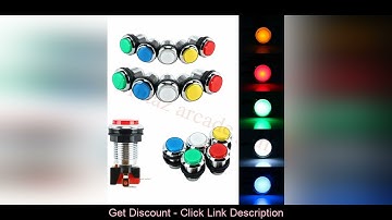 Review 10Pcs/Lot 12V Chrome Plating 32mm LED Illuminated Push Buttons with Micro Switch for Arcade