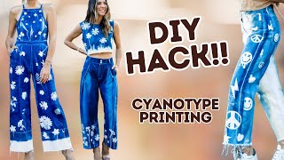 DIY HACK! Beautiful Cyanotype Fashion w/ Cricut Stickers