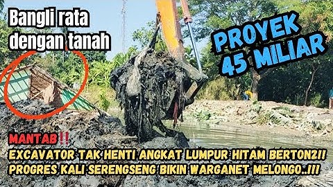 Mantab‼️Excavator Tak Henti Angkat Lumpur Hitam Berton2❗Progres Kali Serengseng Bikin Mata Melongo.