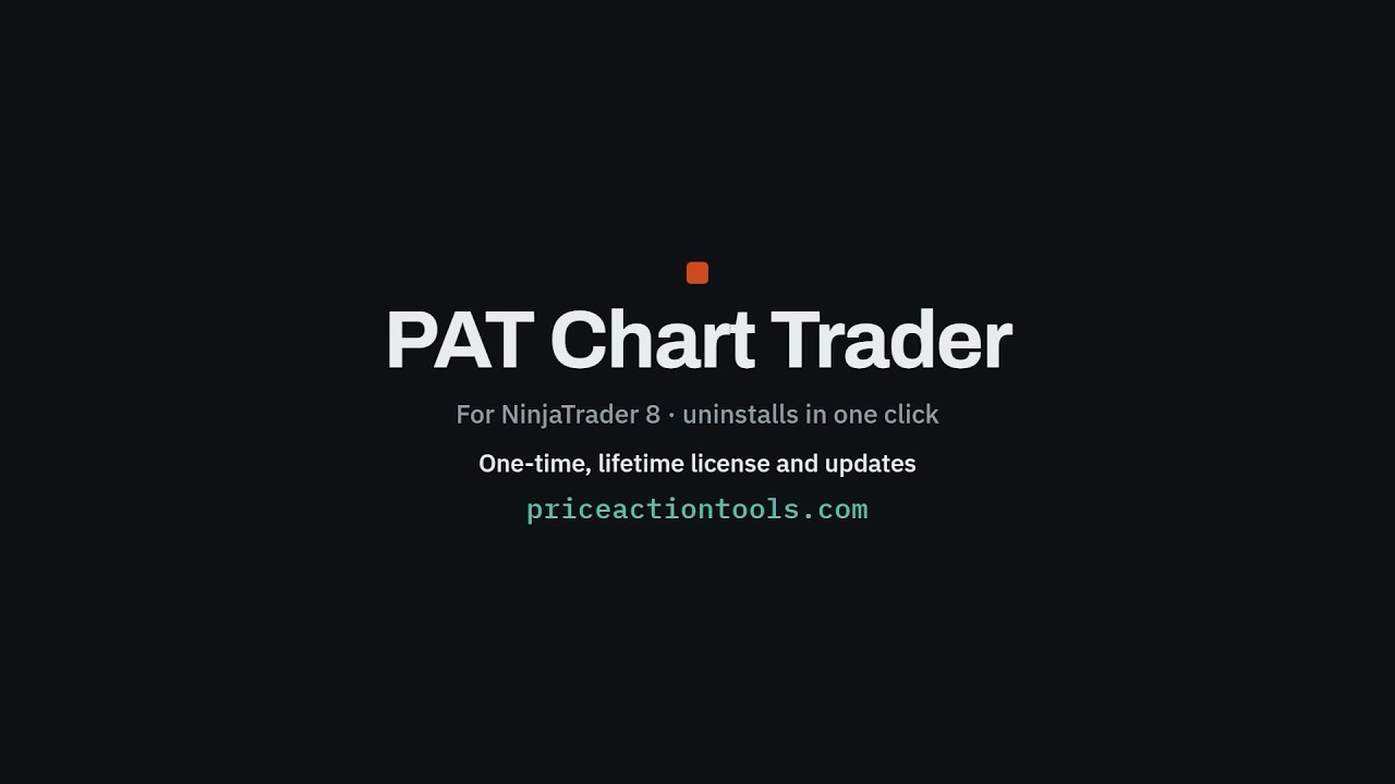 PAT Chart Trader tour video: a NinjaTrader chart trader for NT8, Basic and Pro, with order lines and hotkeys