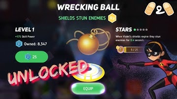 Disney Heroes Battle Mode Unlocking Violet Wrecking Ball Memory Disk Gameplay