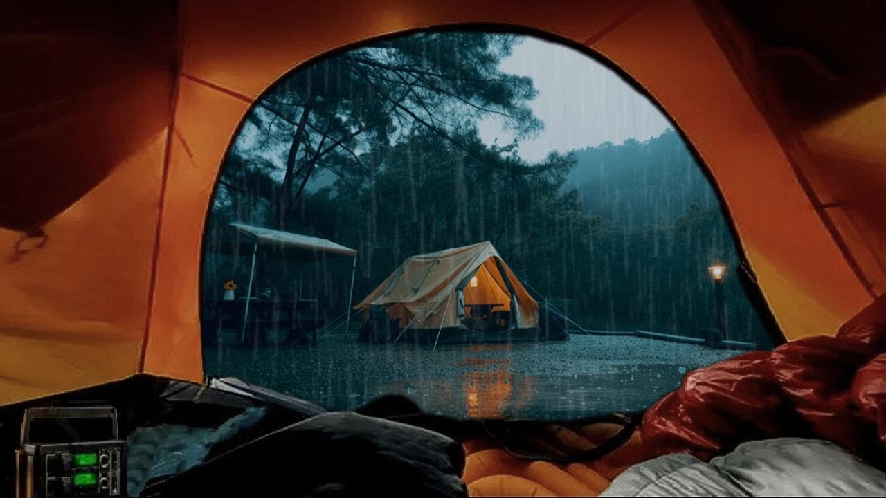 【鼓膜に心地良い雨音を】テントに降る雨と雷の音を聴いて至福の時を過ごす｜奥行きのある立体サウンド｜瞑想｜集中｜ピンクノイズ｜ホワイトノイズ｜ASMR｜雨音｜雨の音｜睡眠