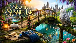 Beautiful Summer Lake Ambience at Hogwarts 🌸🦉 | Cozy Wizarding Music for Sleep & Study screenshot 5