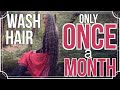 I wash my hair only Once a Month ✧ Knee Long Hair Care Routine