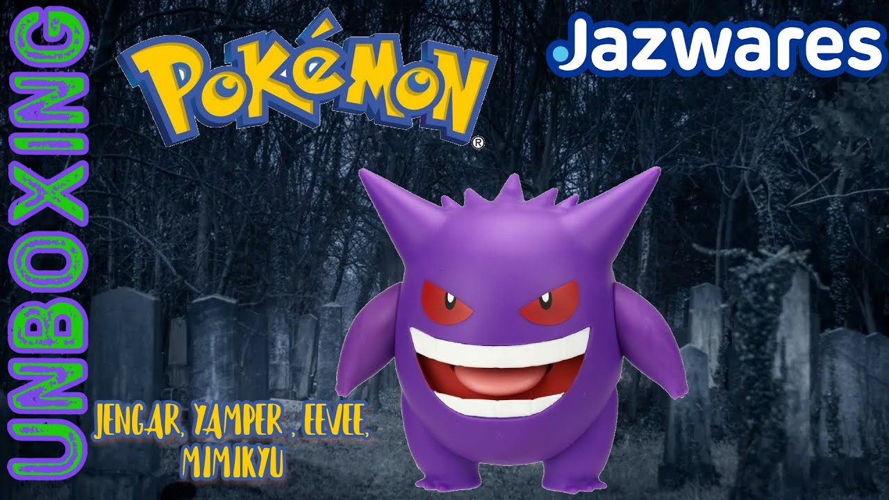 Pokémon Battle figure  JAZWARES TOYS JENGAR, YAMPER , EEVEE, MIMIKYU , JAZWARES , WICKED COOL TOYS