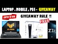 Giveaway 😍 For You GAMING MOBILE , LAPTOP , PS5