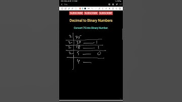 How to Convert Decimal to Binary Number #shorts #viral #youtubeshorts