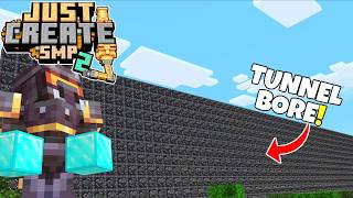 I Built a MEGA TUNNEL BORE in Minecraft Create Mod! Just Create SMP Episode 7!