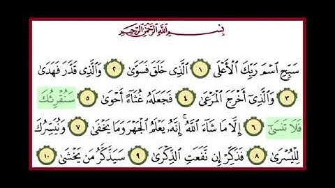 Surat Al Alaa Surah 87سورة الأعلى  إدريس ماكن عبدالرحمن