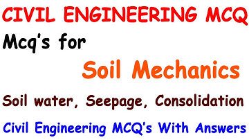 permeability of soil mcq part 2 | Soil Mechanics MCQ | seepage pressure | soil water | pore pressure