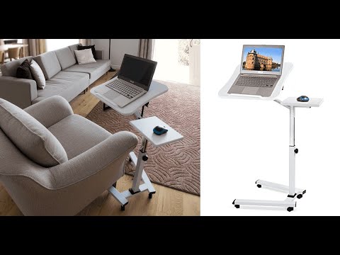 Tatkraft Like   Портативный стол на колесиках- ✅Регулируемая подставка для ноутбука- Стол для ноутбука- Компьютерный стол на колесиках