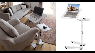 Tatkraft Like - Portable Rolling Desk, ✅Adjustable Laptop Stand, Laptop Desk, Rolling Computer Desk