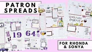 PLAN WITH ME | PATRON SPREADS FOR RHONDA &amp; SONYA | THE HAPPY PLANNER