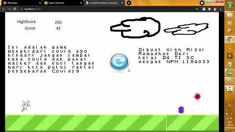 Animasi Game Hindari Corona dengan menggunakan Construct 2