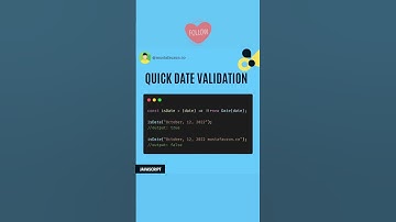 Javascript, Date Validation Quickly #javascript #shorts