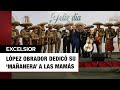 Con mariachi y son jarocho, López Obrador celebra a las mamás en la &#39;mañanera&#39;